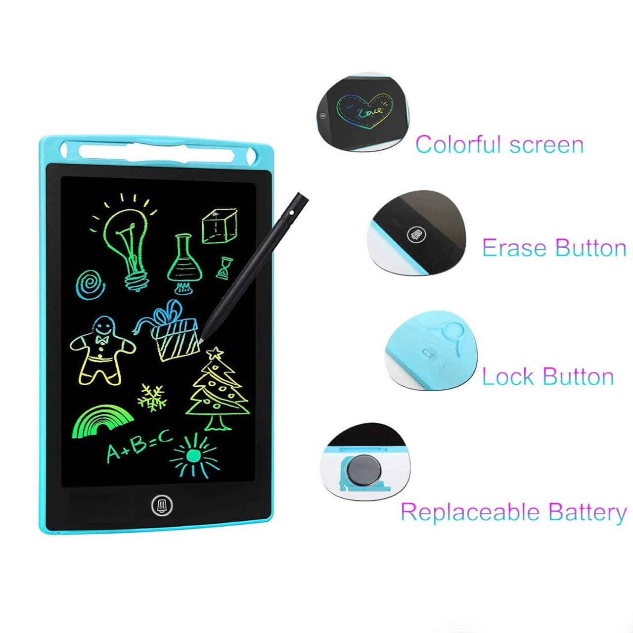 8.5 Inch Multicolor Tablet Price | Lcd Writing Tablet For Kids – Digital Drawing Pad – Erasable Writing Board – Writing Pad (random Color)