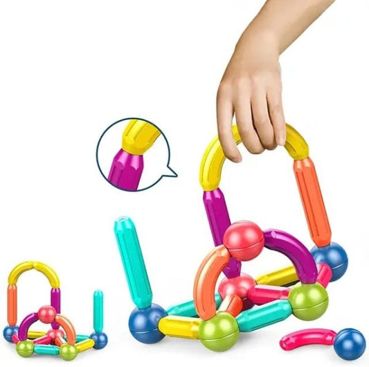 Magnetic Rods Toy – Magnetic Stick Building Blocks Magnetic Blocks For Kids Diy Magnetic Sticks Blocks Montessori Toys – Magnetic Block Set – Block Set For Kids