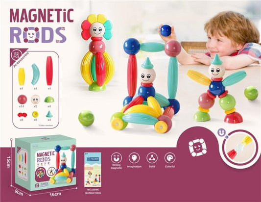 Magnetic Rods Toy – Magnetic Stick Building Blocks Magnetic Blocks For Kids Diy Magnetic Sticks Blocks Montessori Toys – Magnetic Block Set – Block Set For Kids